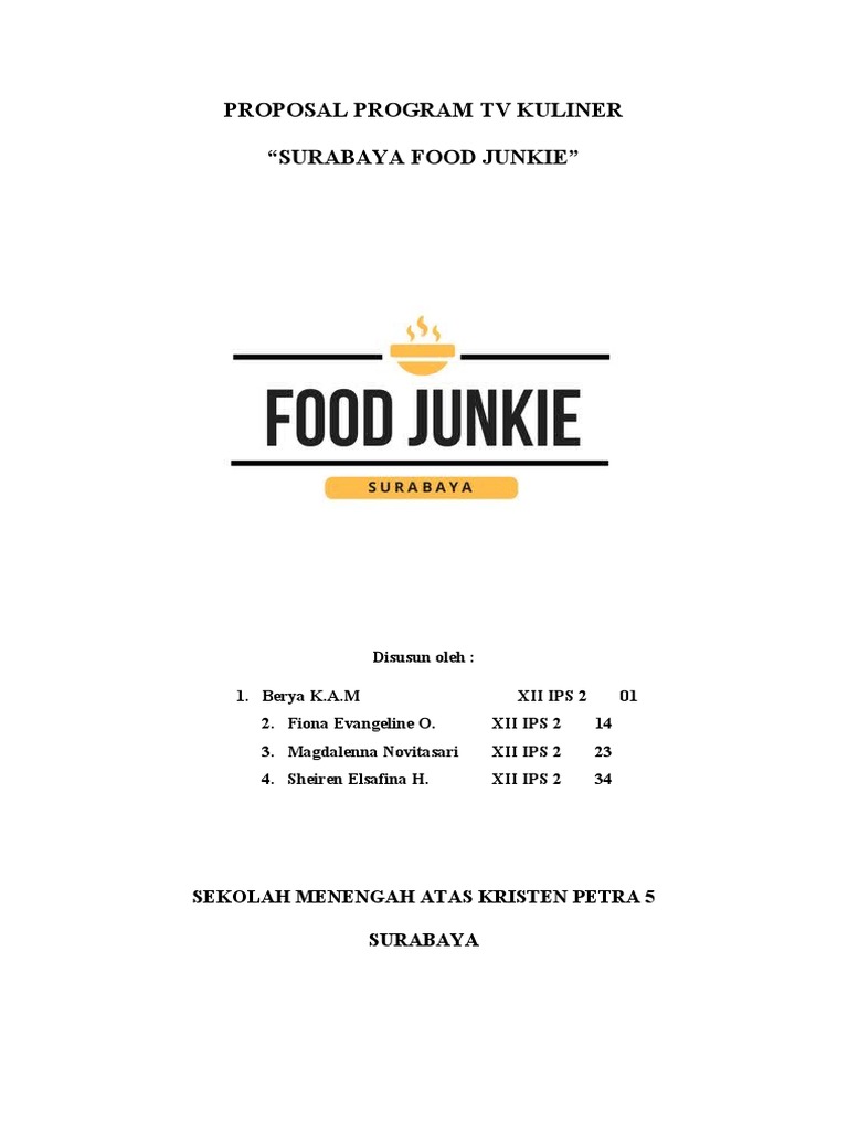 Surabaya Food Junkie: Program Kuliner Lokal | PDF