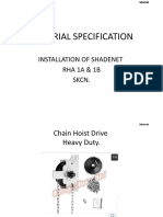 MATERIAL SPECIFICATION Shade Net Installation - Rev
