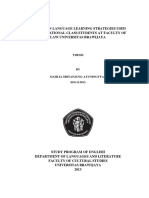 A Study On Language Learning Strategies Used by International Class Students at Faculty of Law Universitas Brawijaya