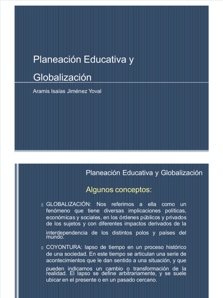 Planeación Educativa en la Globalización | PDF | Globalización ...
