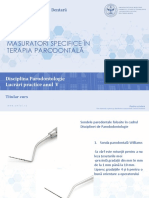 Măsurători Specifice În Terapia Parodontală: Facultatea de Medicină Dentară