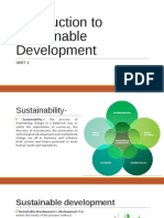 Introduction To Sustainable Development: Unit 1