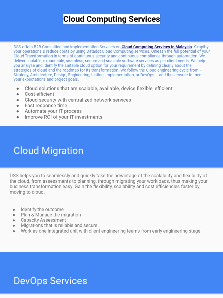 Cloud Computing Services | PDF