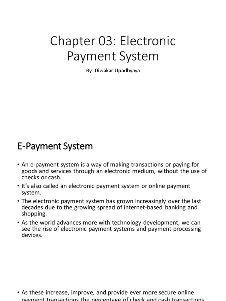 Overview of Electronic Payment Systems | PDF | Credit Card | Smart Card