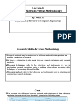 Lecture-3 Research Methods Versus Methodology: Department of Electrical & Computer Engineering