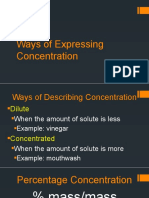 Ways of Expressing Concentration