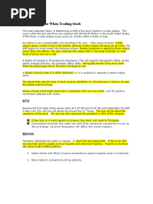 Planetory Effects To Financial Market