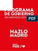 Principales Medidas Programa Electoral PSOE 4M