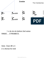 Rinse.... Dynamics. 1 X Do Do Do Before 2nd Verse: (Rock) The Cranberries