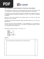 Self-Assessment Questionnaire of Emotional Intelligence