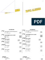 CSEC MATH PAST PAPER Algebra 