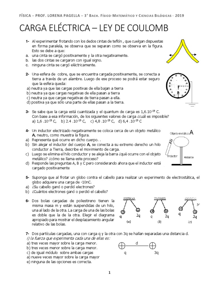 601 Carga Electrica y Fuerza Electrica PDF Carga eléctrica Electrostática