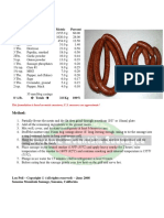 Smoked Sausage: U.S. Ingredient Metric Percent