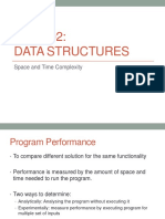 CSN 102: Data Structures: Space and Time Complexity