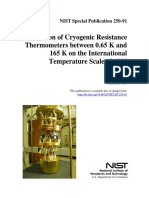 Calibration of Cryogenic Resistance Thermometers between 0.65 K and 165 K