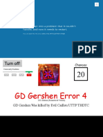 GD Gershen Error 4