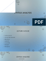 Lecture 8 Syntax Analysis