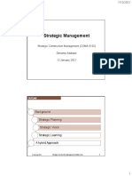 Strategic Construction Management (COMA 6102) Denamo Addissie 12 January 2021