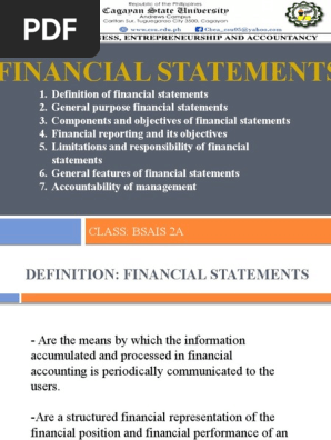  FINANCIAL STATEMENTS