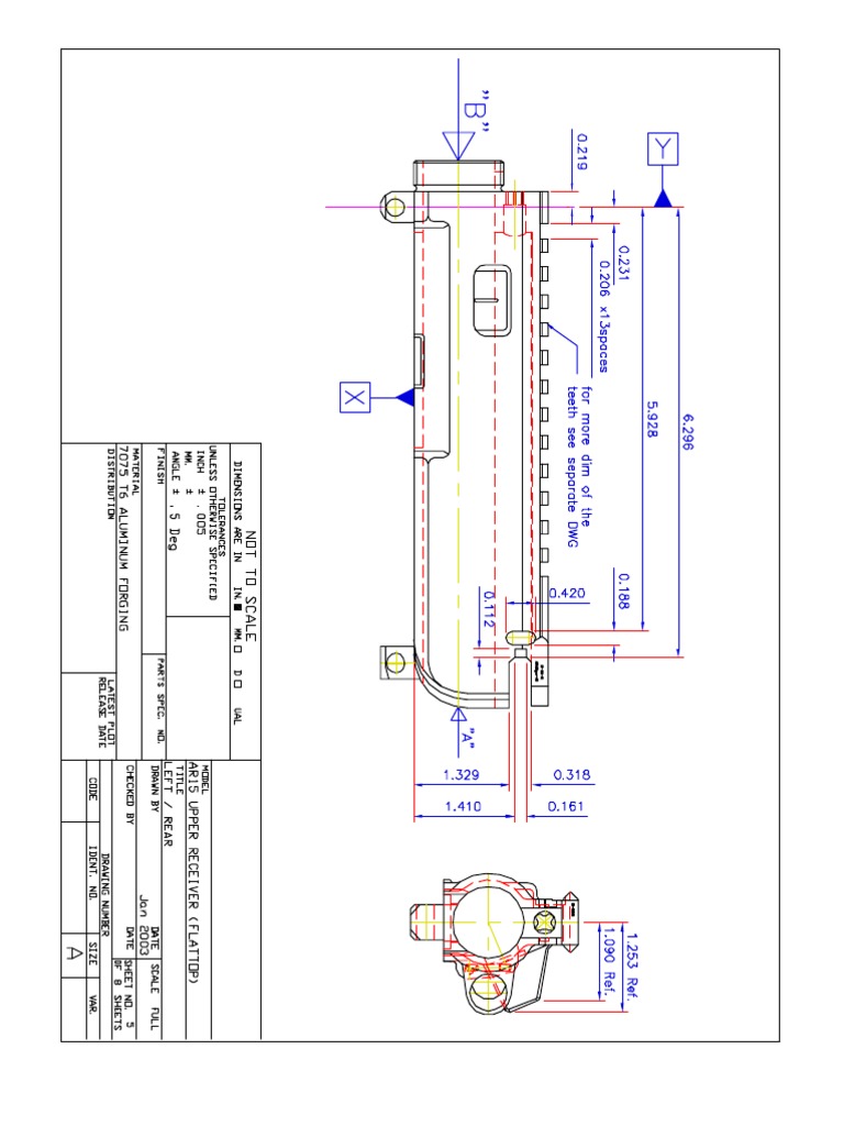 Ar15-A3-style-Upper-receiver-blueprints