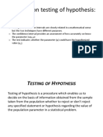 Testing of Hypothesis