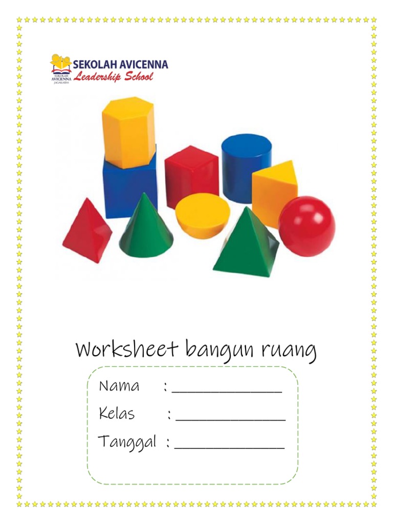 Worksheet Bangun Ruang Kelas 1 PDF