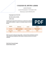 Circular de Evaluaciones Segundo Periodo