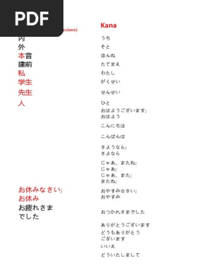 Kanji E Parole Kana E Romaji J1 6 Pdf
