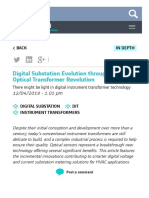 Digital Substation Evolution Through Optical Transformer Revolution