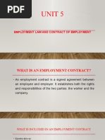 Unit 5: Employment Law and Contract of Employment