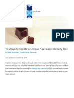 10 Ways To Create A Unique Keepsake Memory Box