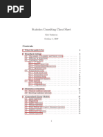 Statistics Consulting Cheat Sheet: Kris Sankaran October 1, 2017