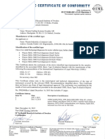 OIML Certificate of Conformity  N° R117-1995-SE1-13.01   -  Rev. 1   -  Dez. 2015
