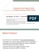 A Case of Splenic Rupture After Uneventful Open Cholecystectomy