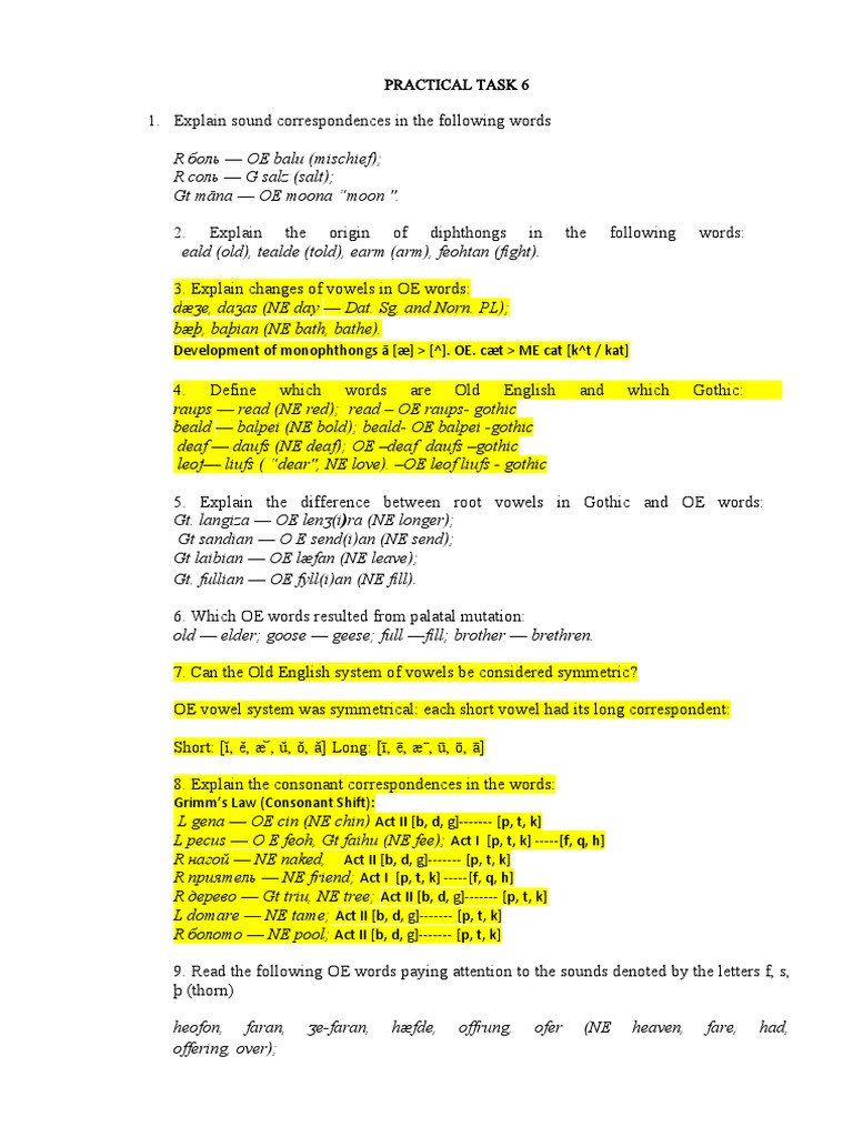 Practical Task 6 English Language Consonant