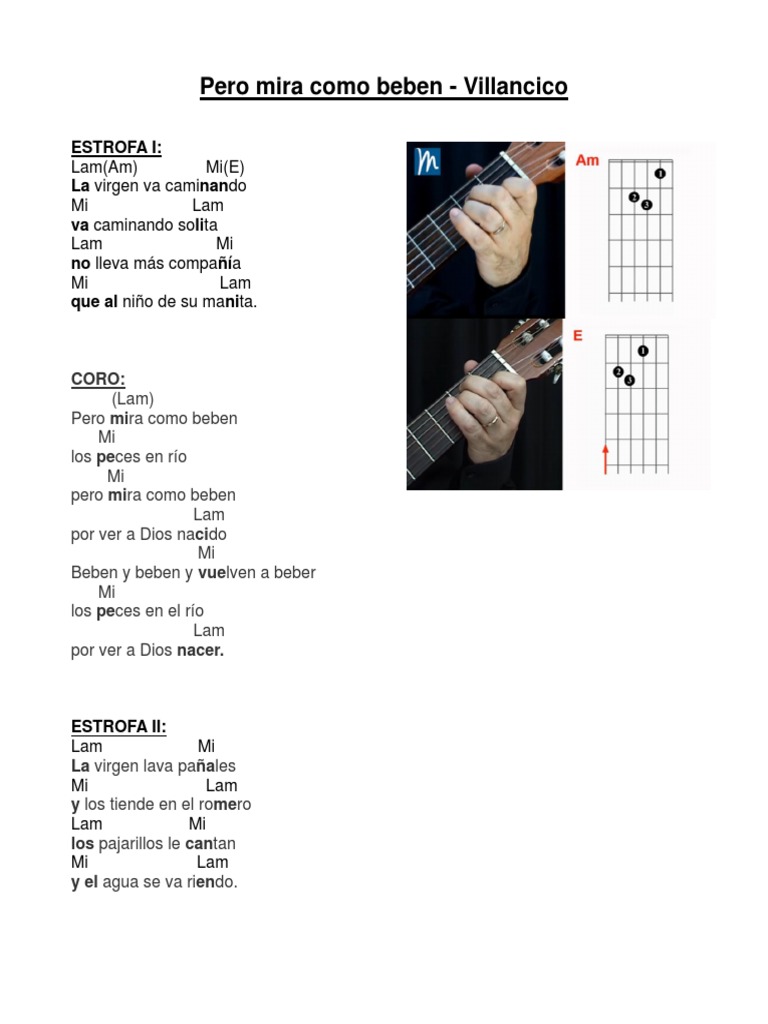 Pero Mira Como Beben (Villancico) | PDF