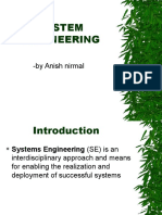 System Engineering: - by Anish Nirmal