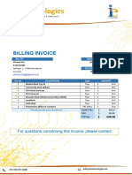 Billing Invoice: For Questions Concerning This Invoice, Please Contact