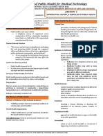 Lesson 1 Introduction History Subfields of Public Health