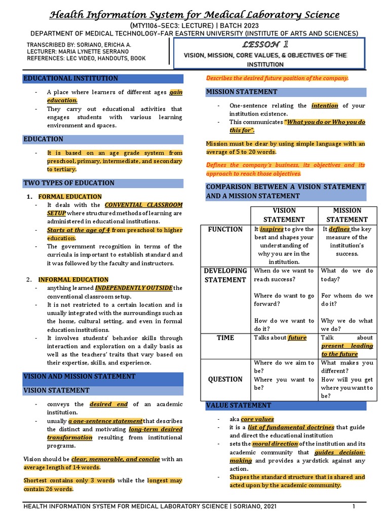 Vision and Values in Education | PDF | Value (Ethics) | Institution