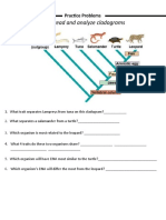 I Can Read and Analyze Cladograms: Practice Problems