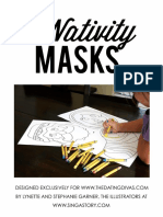 Black and White Nativity Masks