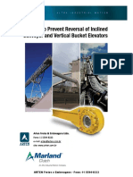 Backstop To Prevent Reversal of Inclined Conveyor and Vertical Bucket Elevators