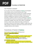 President of Pkaistan