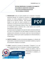 Taller Internacionalización THE COLOMBIAN CITIZENSHIP Derecho Sopa de Letras Derecho