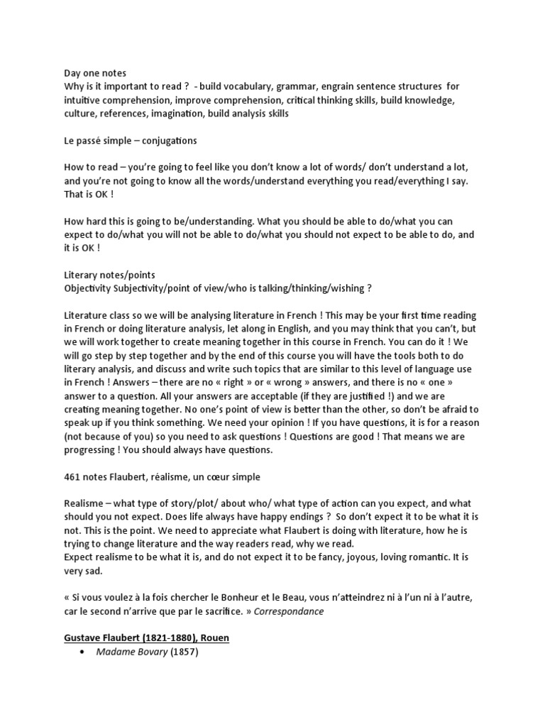 Roman Moderne Notes | PDF | Reading Comprehension | Narration