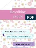 Describing People: by Julia Avalos