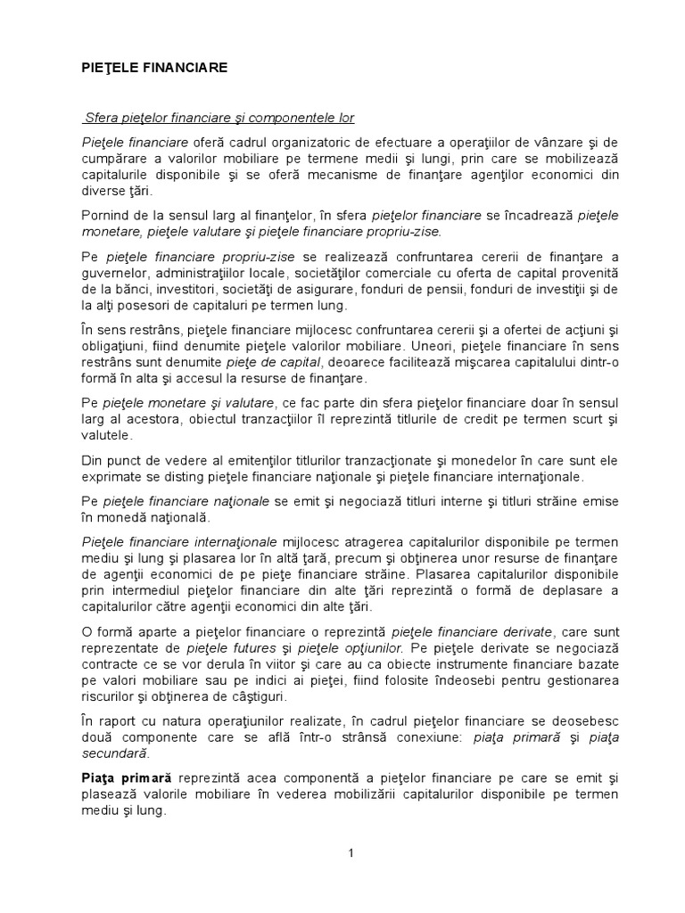 C6.Piete Financiare PDF