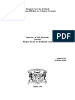 Properties of The Feedback Loop: Technical University of Gdańsk Department of Medical and Ecological Electronics