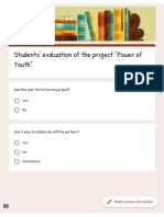 Students' Evaluation of The Project - Power of Youth